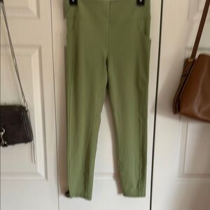 Lululemon Athletica Green Leggings High-Waisted Streamlined